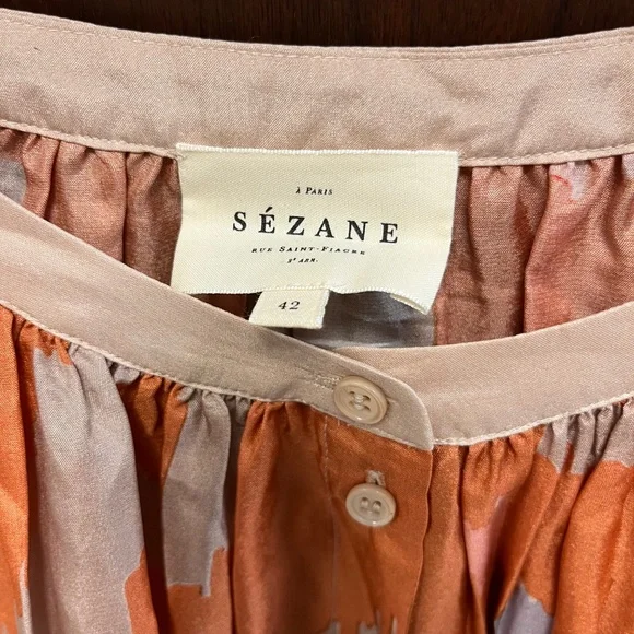 Sezane Lealys Shirt in Pink Sand - Picture 3 of 5